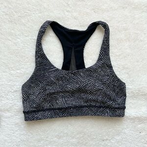 Lululemon Ivigorate Black and White Sports Bra